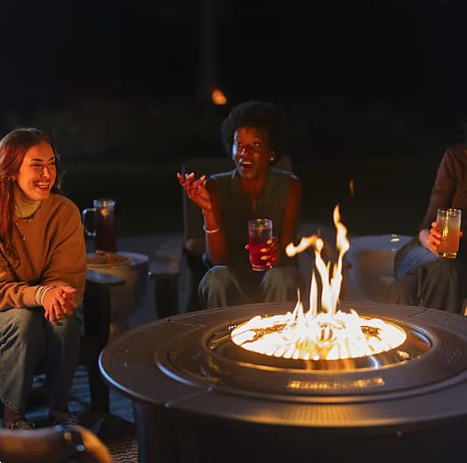 42" Propane Fire Pit Table – Smokeless Stainless Steel