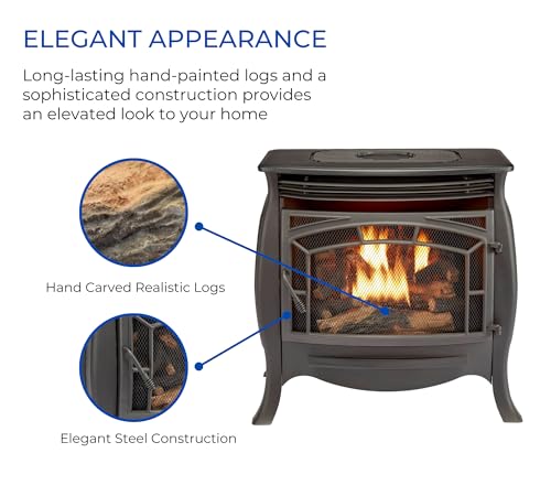 Dual Fuel Ventless Gas Stove – 26,000 BTU