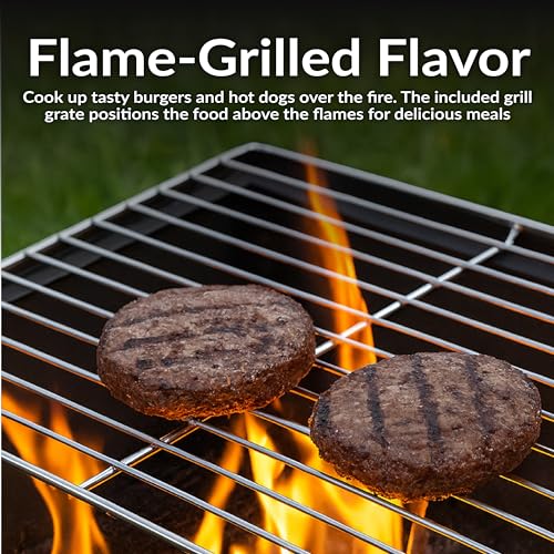 36" Steel Outdoor Fire Pit with Grill & Cover