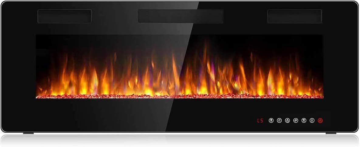 Ultra-Thin Linear Electric Fireplace – Wall Recessed