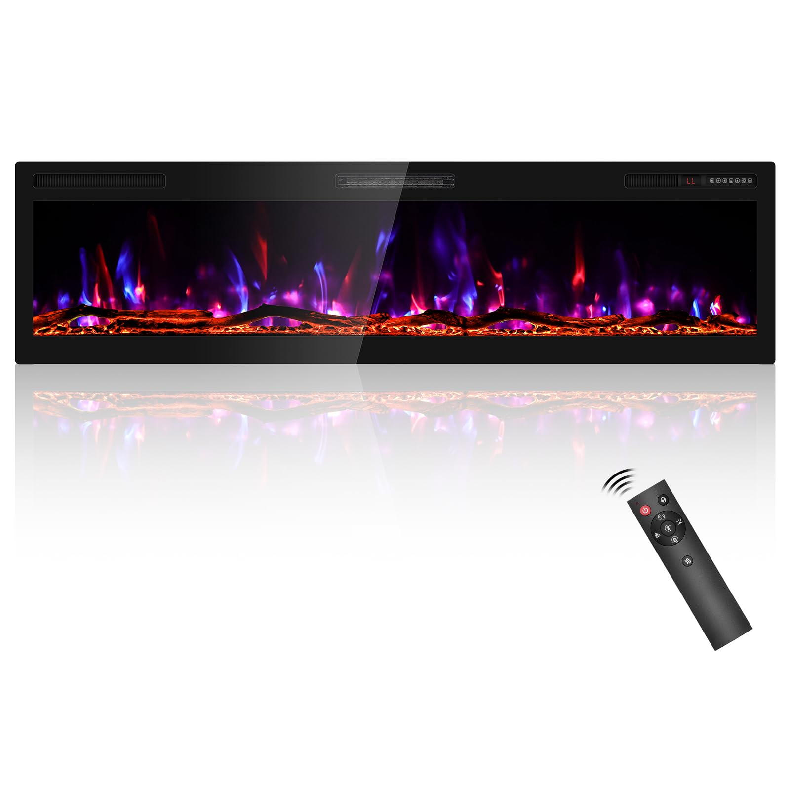 Ultra Thin Electric Wall Fireplace – 750W/1500W