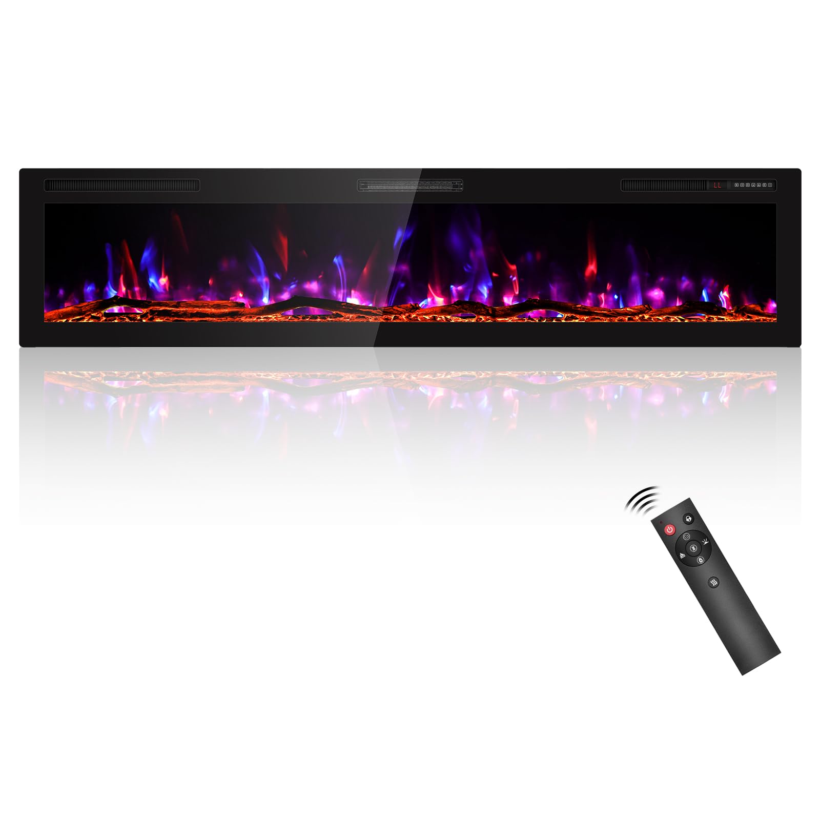 Ultra Thin Electric Wall Fireplace – 750W/1500W