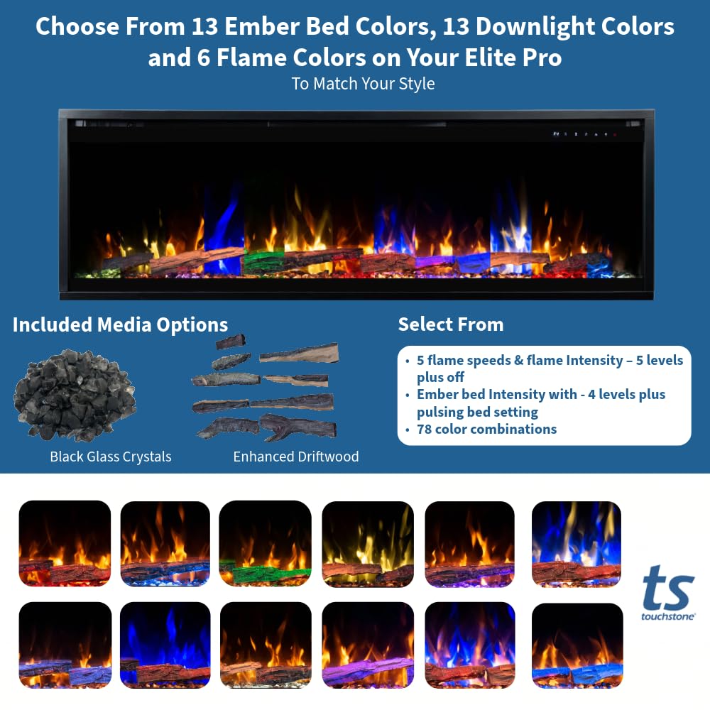 Smart Electric Fireplace – Wall Mount & Recessed