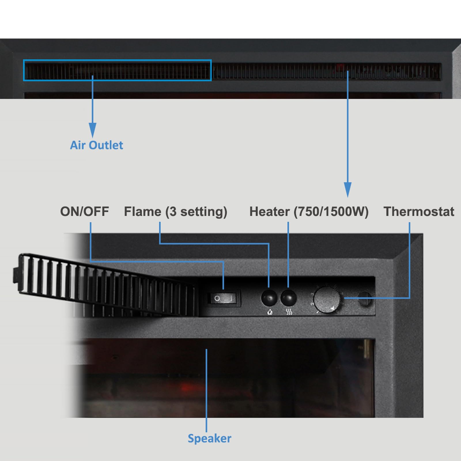 PuraFlame Western Electric Fireplace Insert