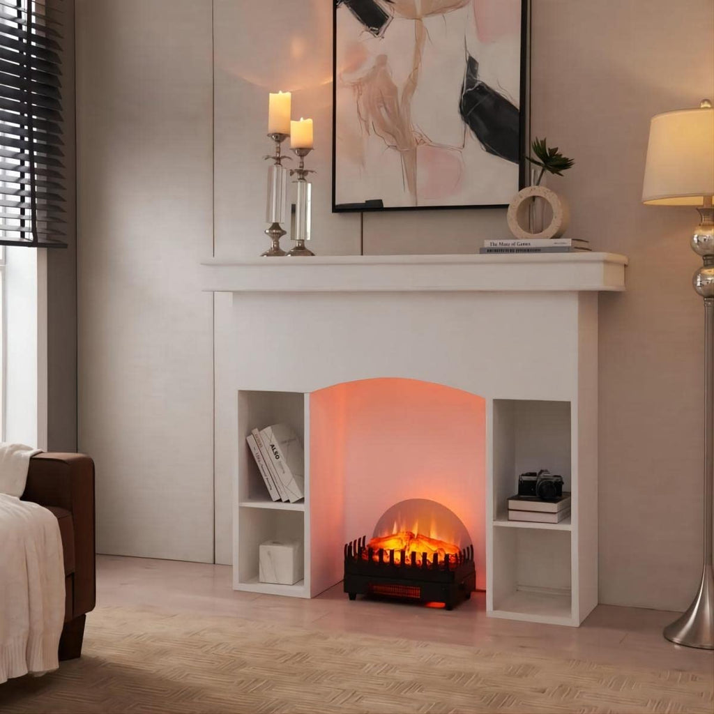 16" Electric Fireplace Log Heater – 750W/1500W