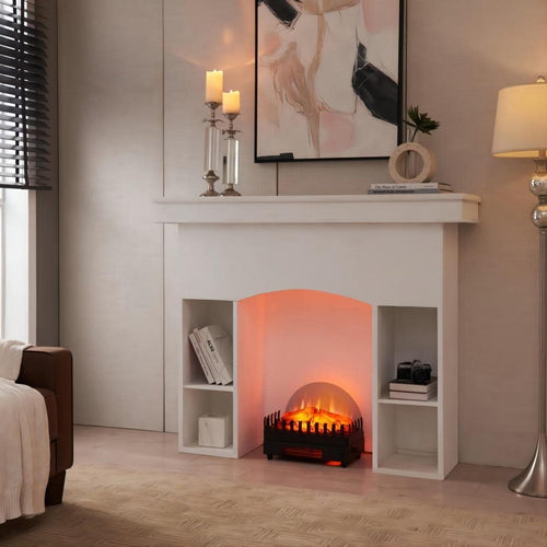 16" Electric Fireplace Log Heater – 750W/1500W