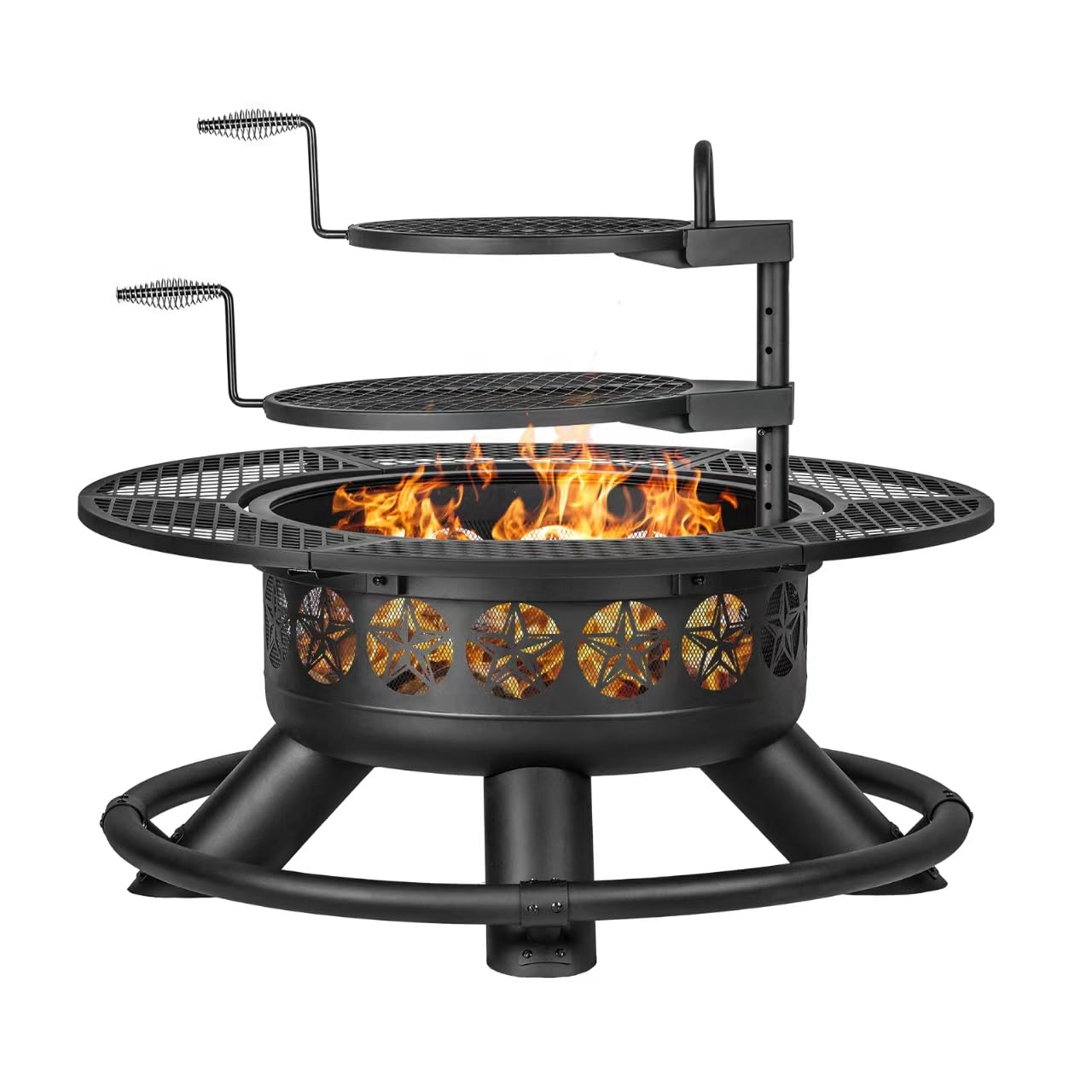 3-in-1 Wood Burning Fire Pit with Grill