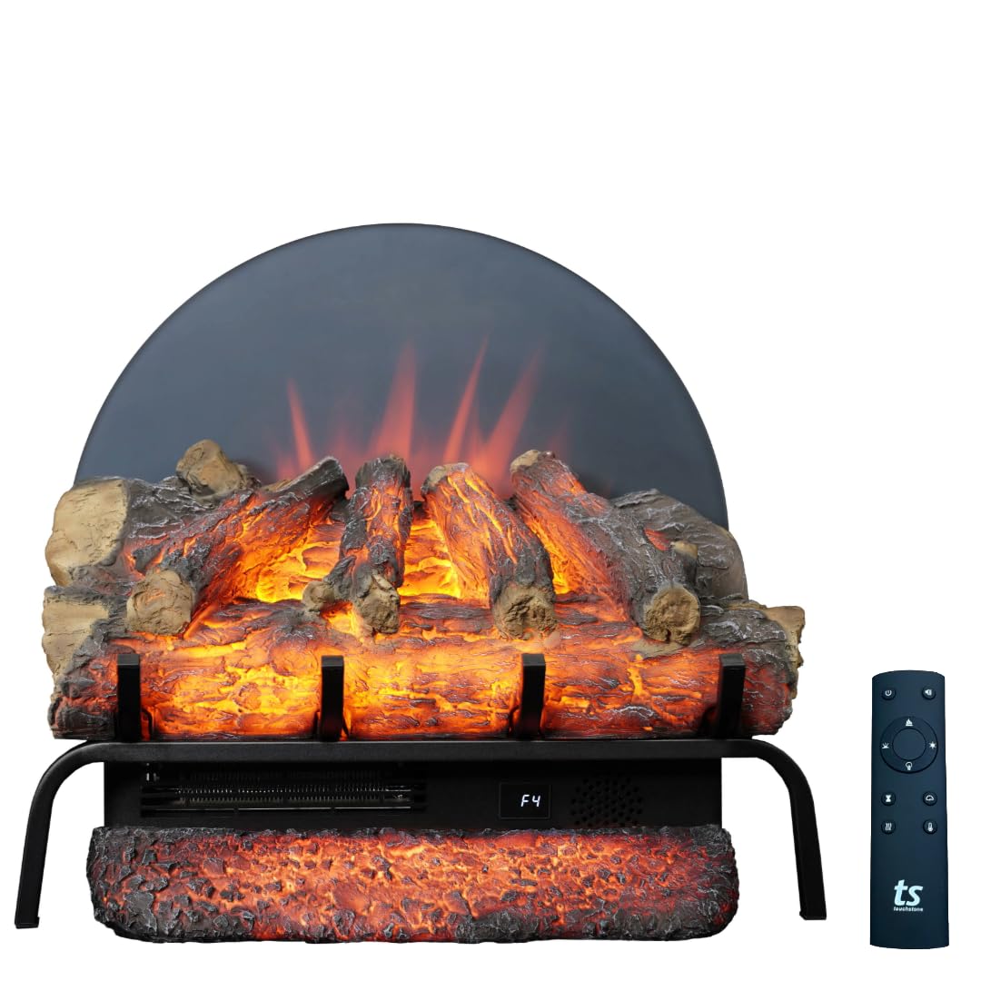 22" Freestanding Electric Fireplace Log Set – 750W/1500W