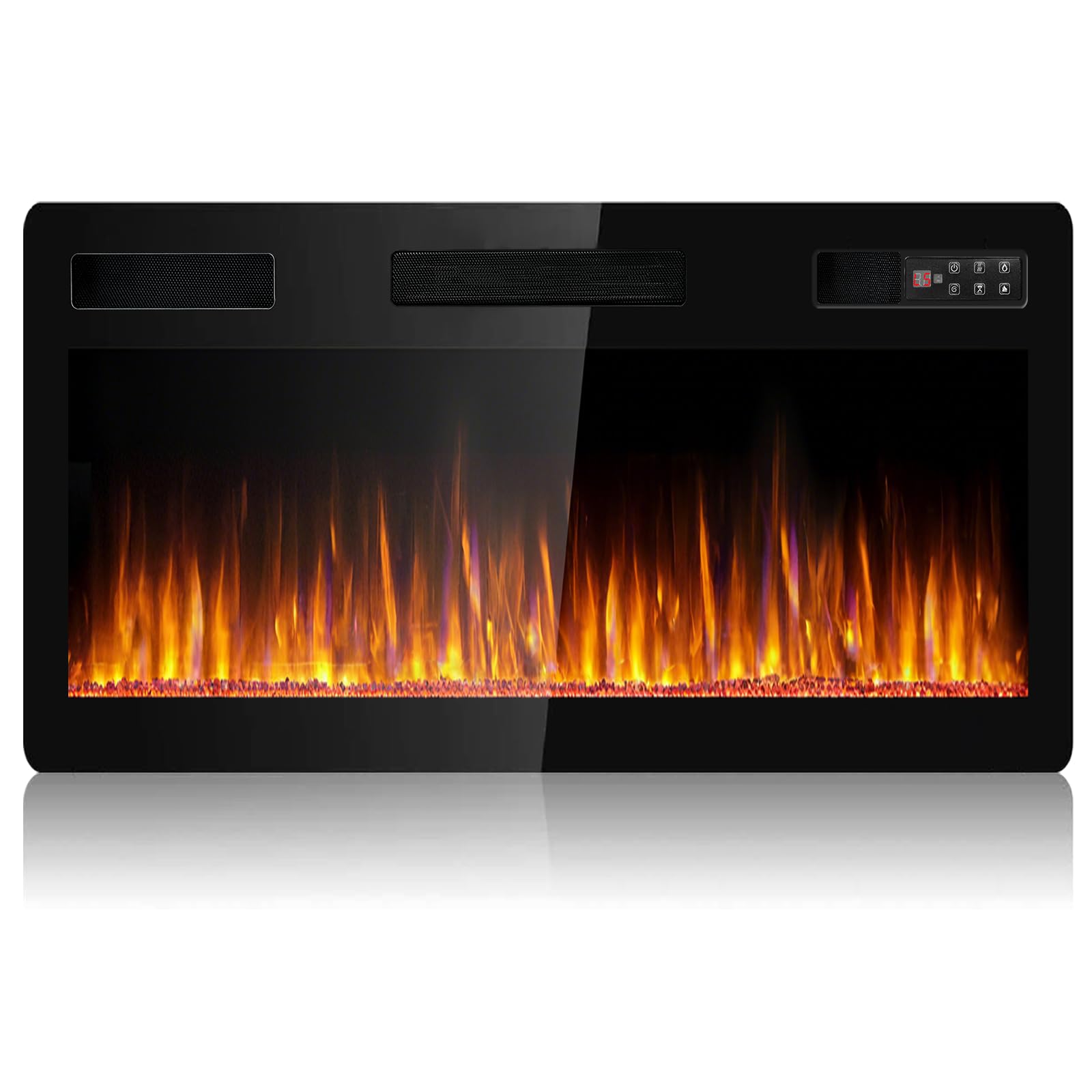Ultra-Thin Linear Electric Fireplace – Wall Recessed