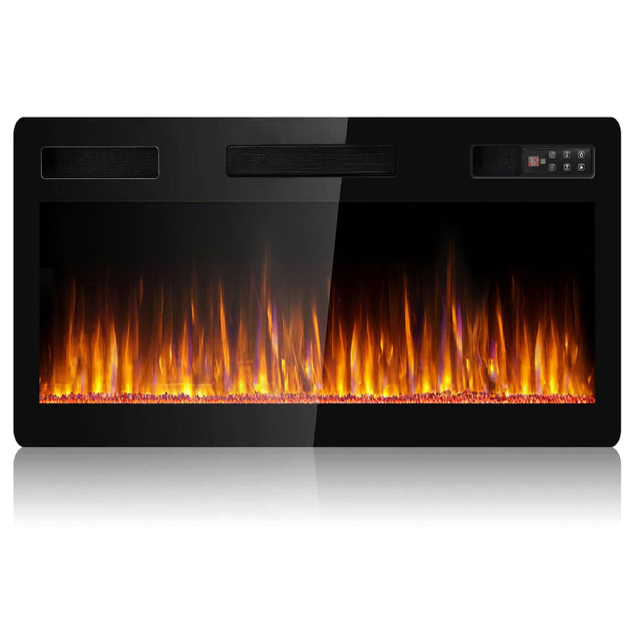 Ultra-Thin Linear Electric Fireplace – Wall Recessed
