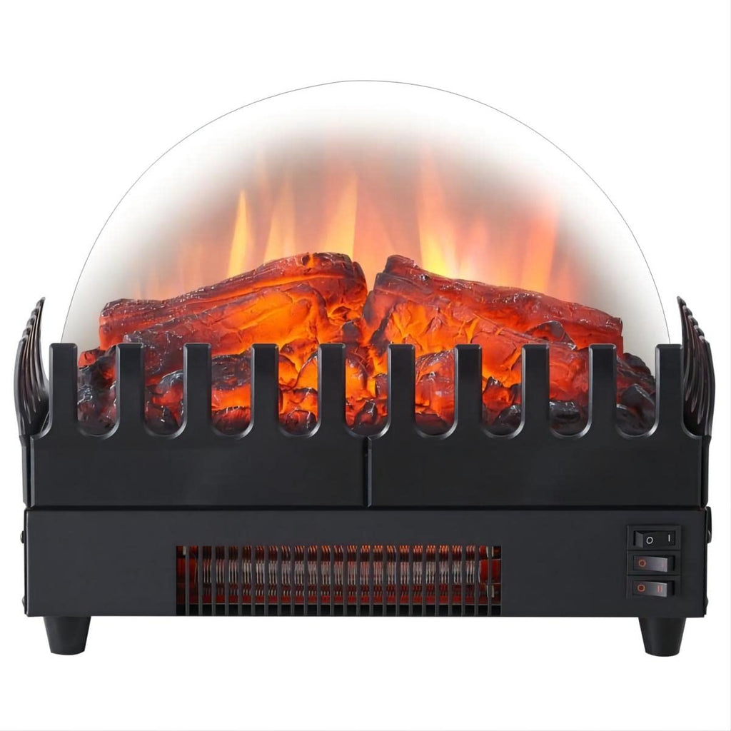 16" Electric Fireplace Log Heater – 750W/1500W