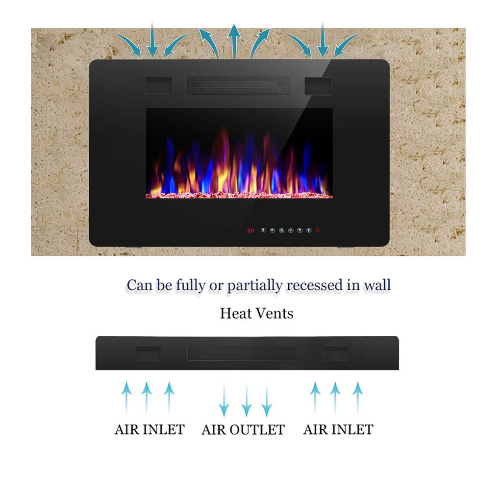 Ultra Thin Recessed Fireplace – 30"/60"