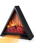 22" Triangular Electric Fireplace Insert – 1500W