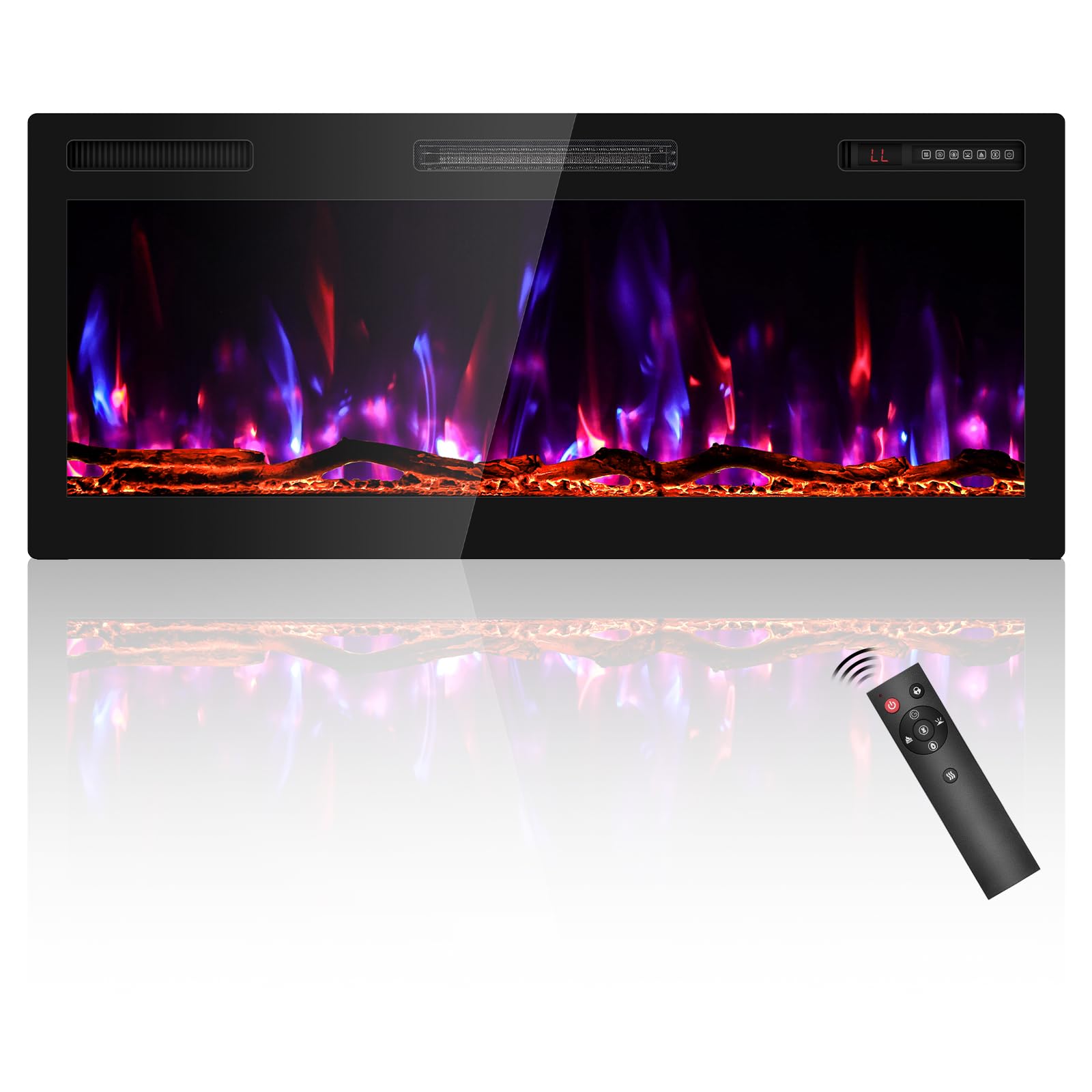 Ultra Thin Electric Wall Fireplace – 750W/1500W