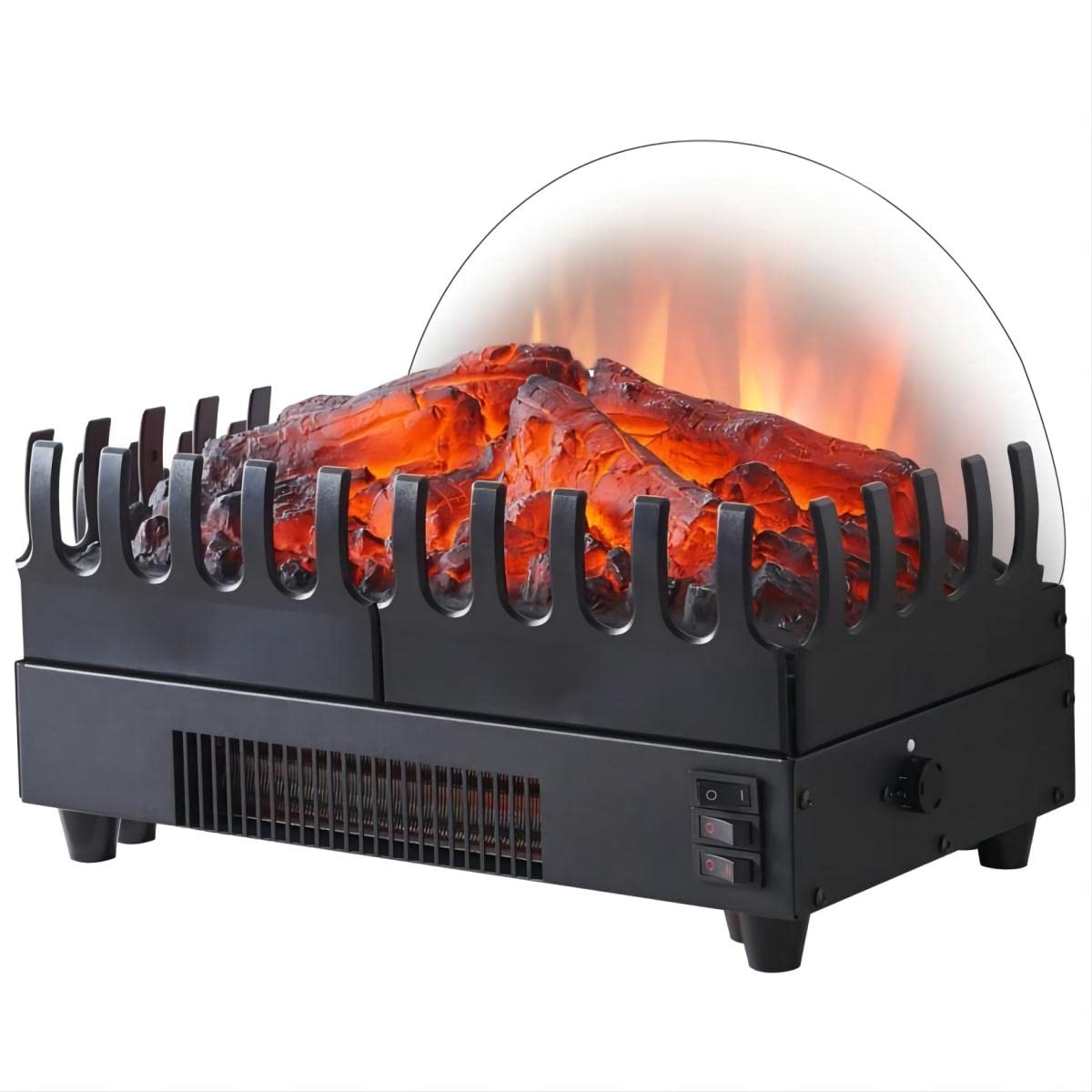 16" Electric Fireplace Log Heater – 750W/1500W