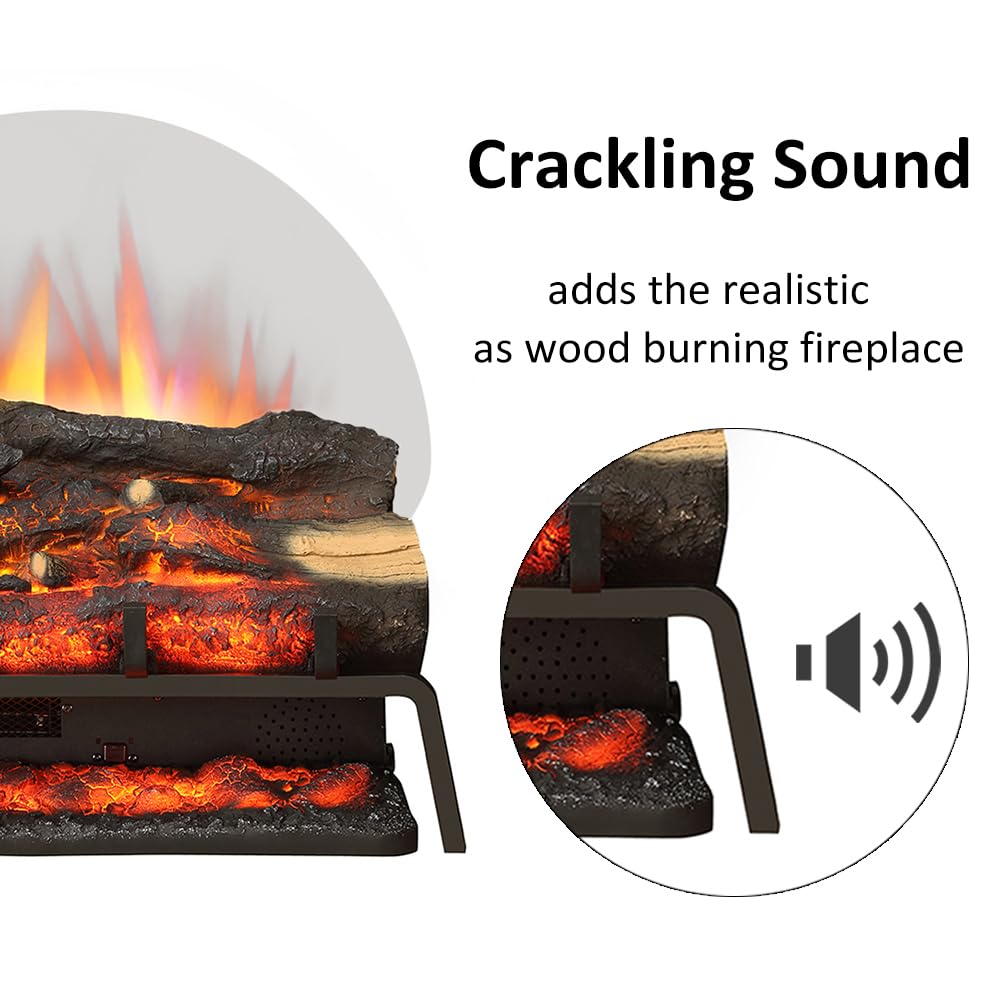 Standing Electric Fireplace Log Set – 750W/1500W