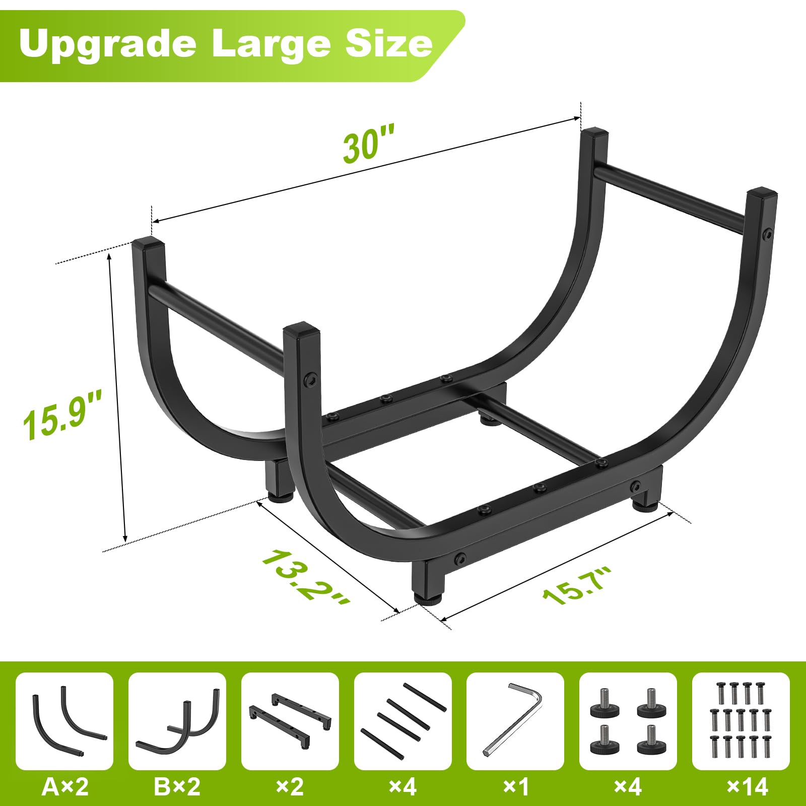 Steel Firewood Rack – Indoor & Outdoor Use