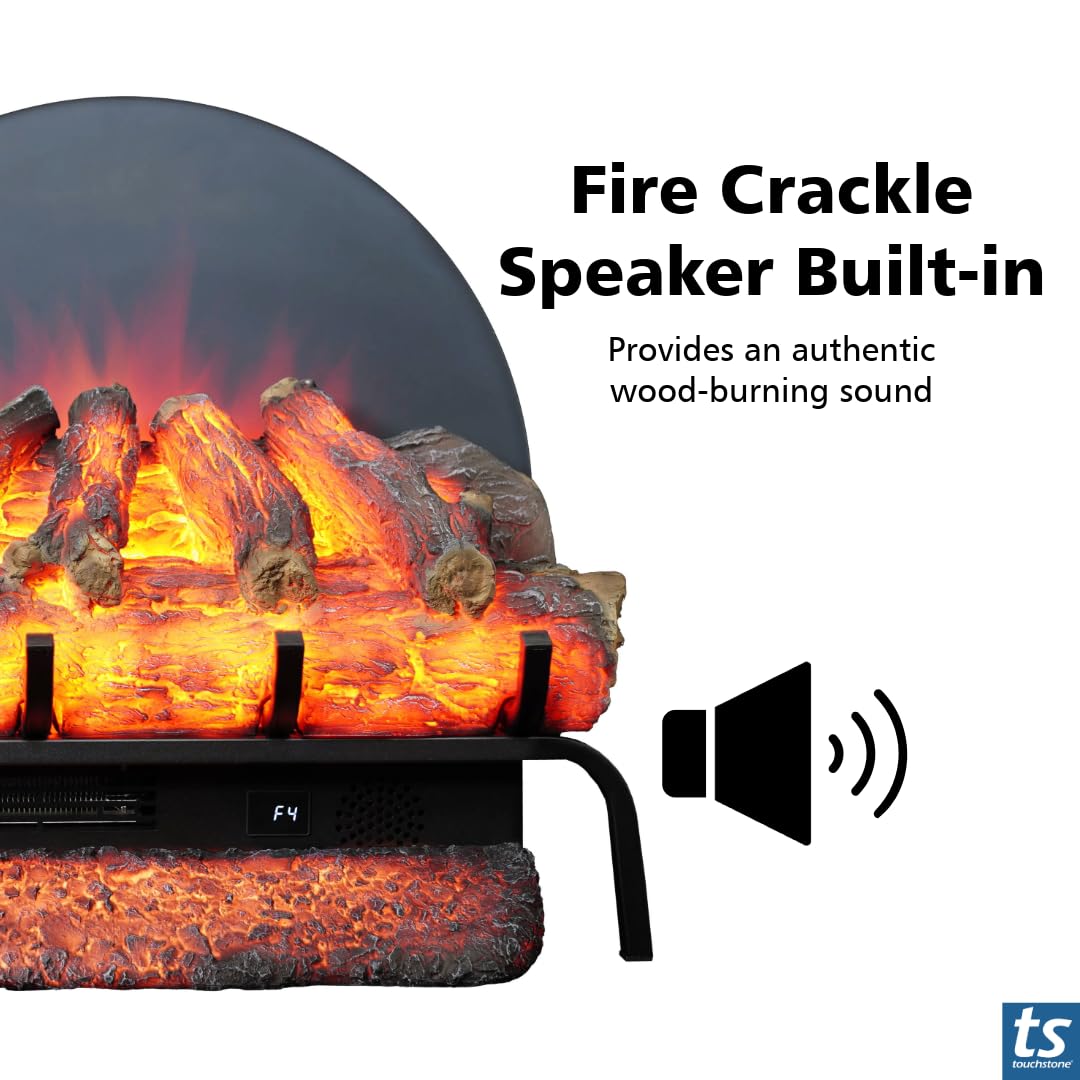 22" Freestanding Electric Fireplace Log Set – 750W/1500W
