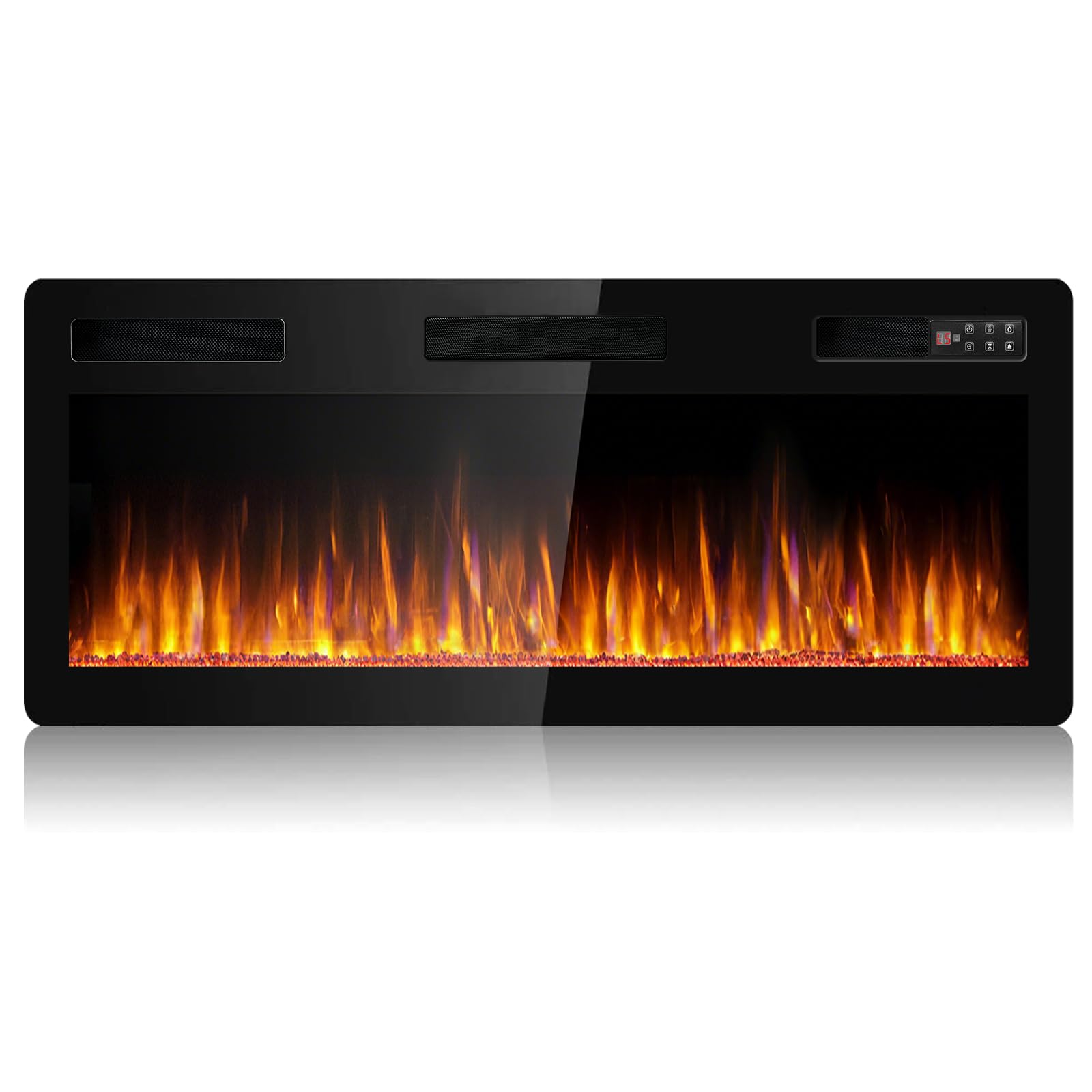 Ultra-Thin Linear Electric Fireplace – Wall Recessed