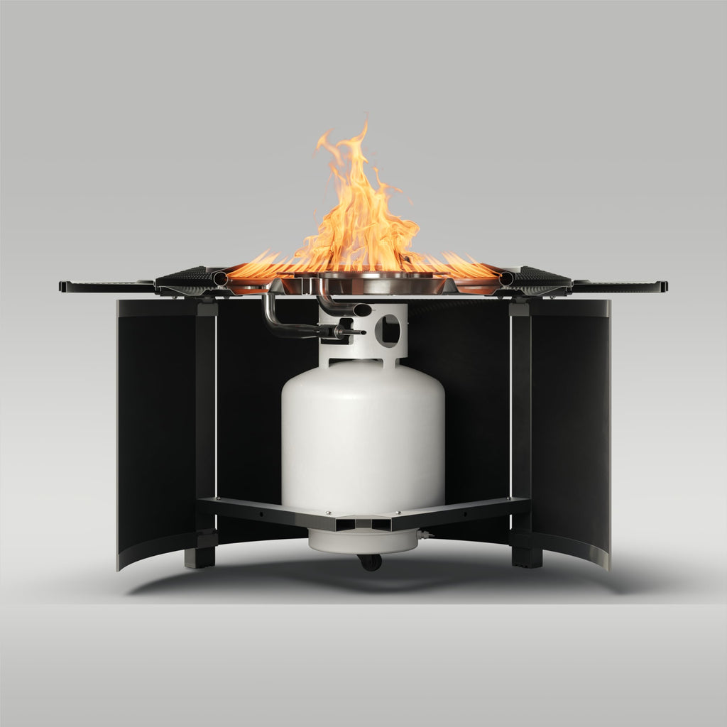 42" Propane Fire Pit Table – Smokeless Stainless Steel