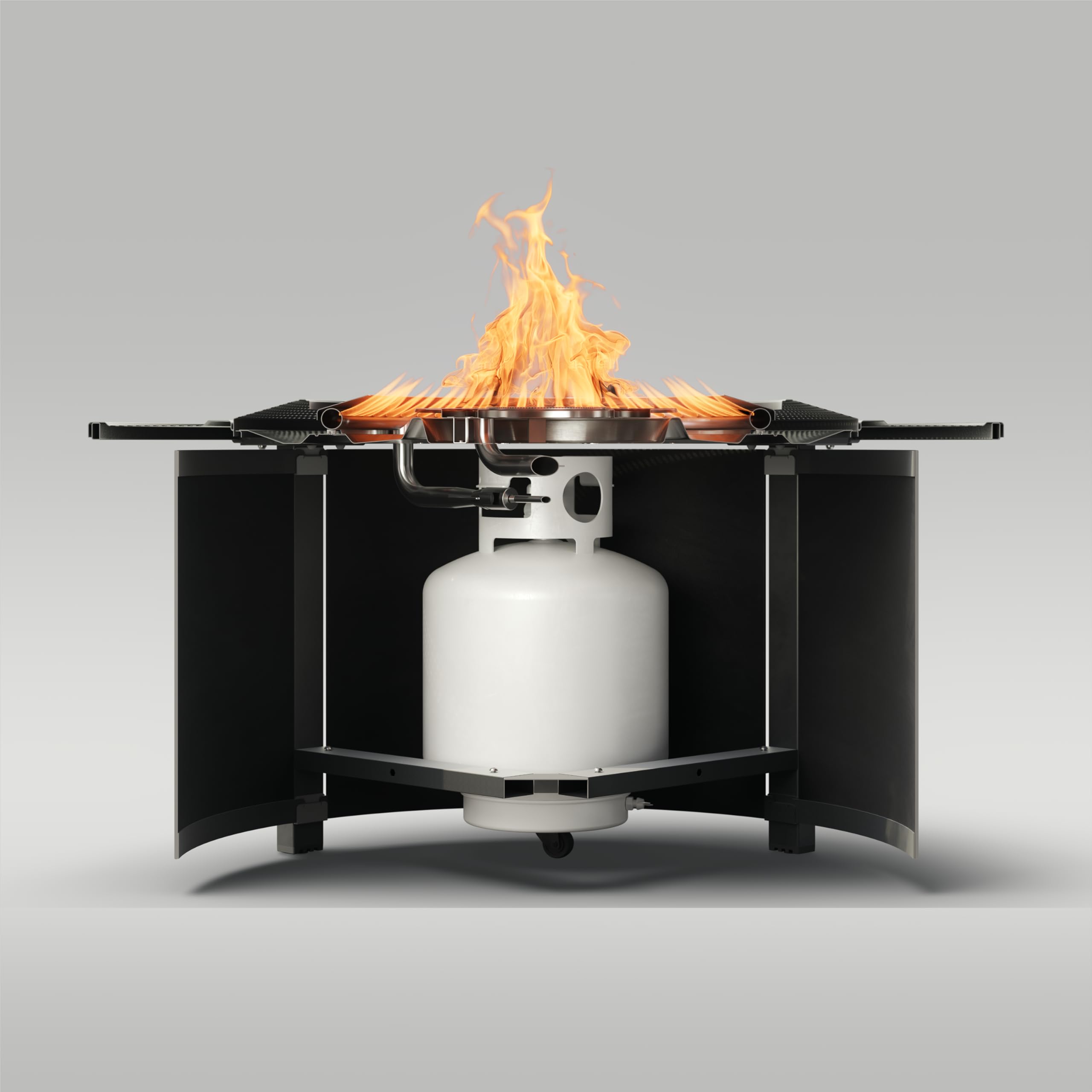42" Propane Fire Pit Table – Smokeless Stainless Steel