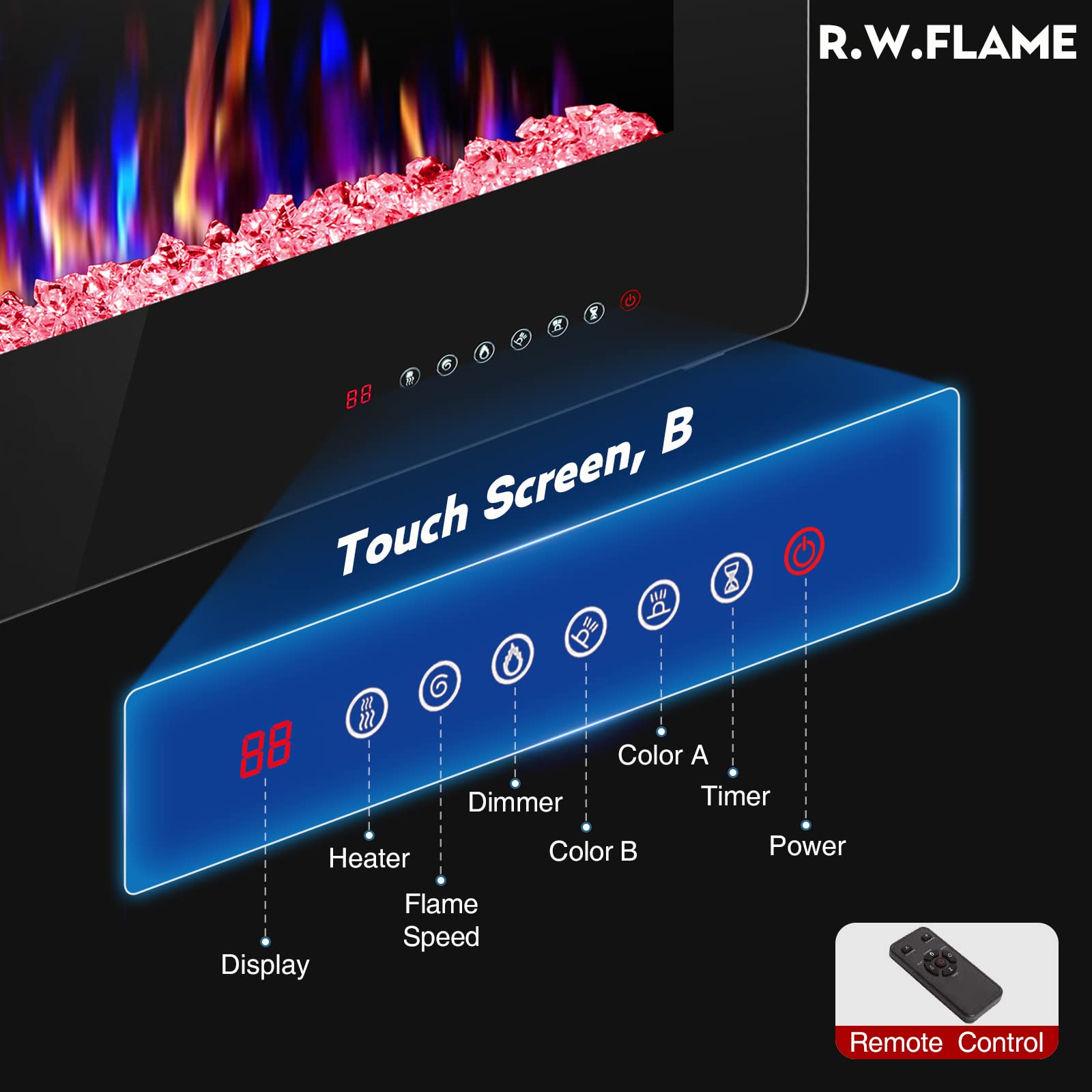 Ultra Thin Recessed Fireplace – 30"/60"