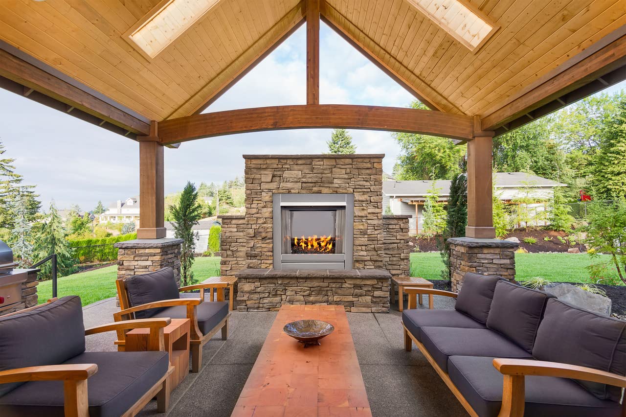 Outdoor Ventless Gas Fireplace Insert – 24,000 BTU