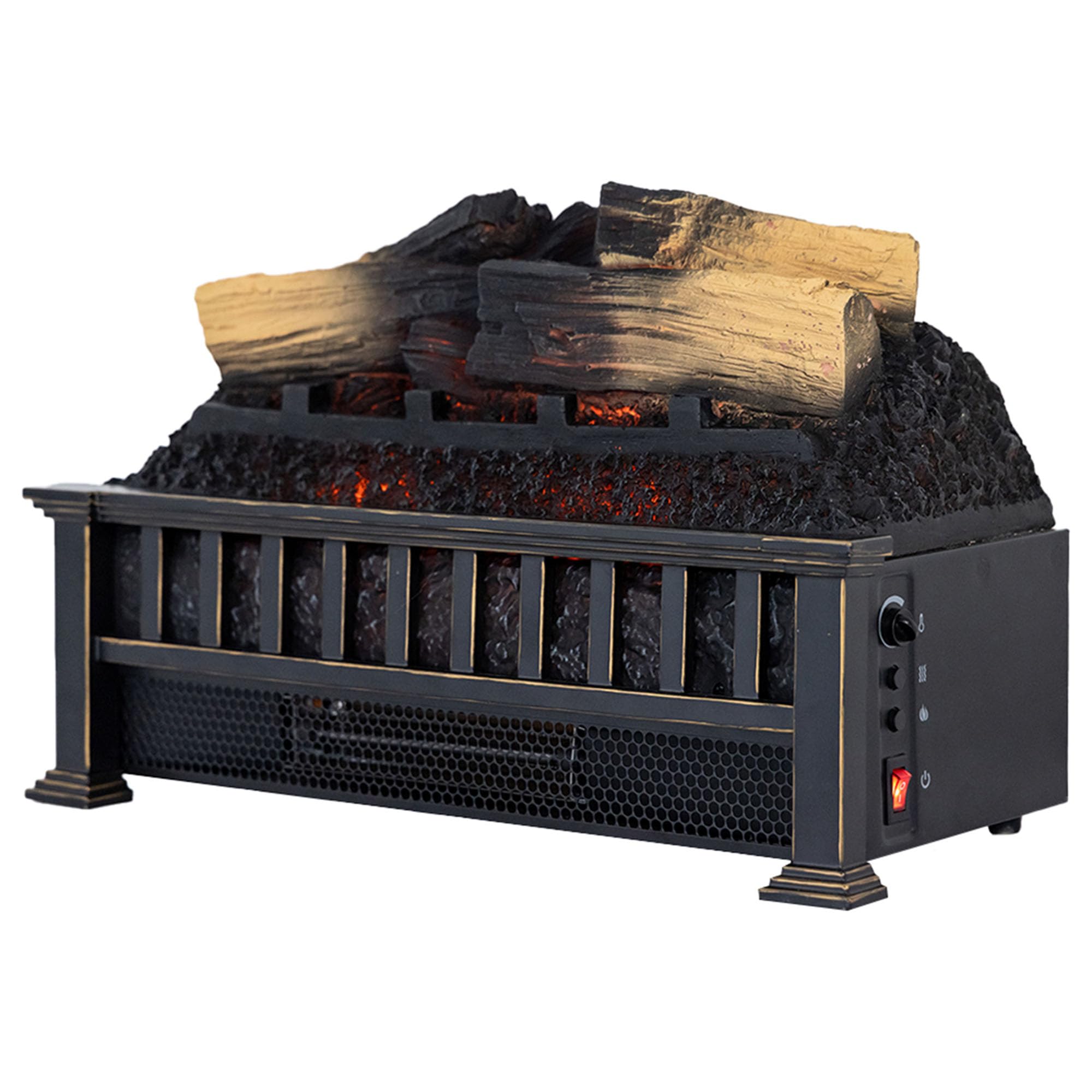 Electric Fireplace Log Insert with Infrared Heater – Heats 1000 Sq. Ft.