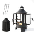 2-in-1 Chiminea Fire Pit with Grill