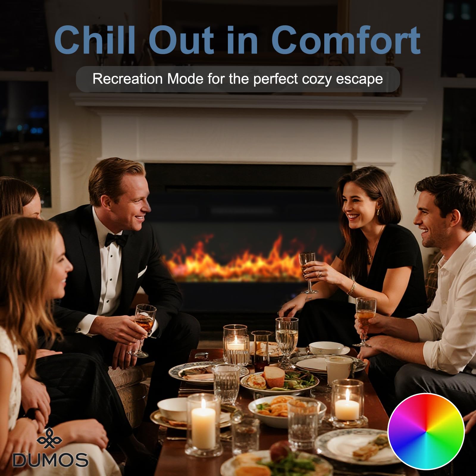 DUMOS Freestanding Electric Fireplace