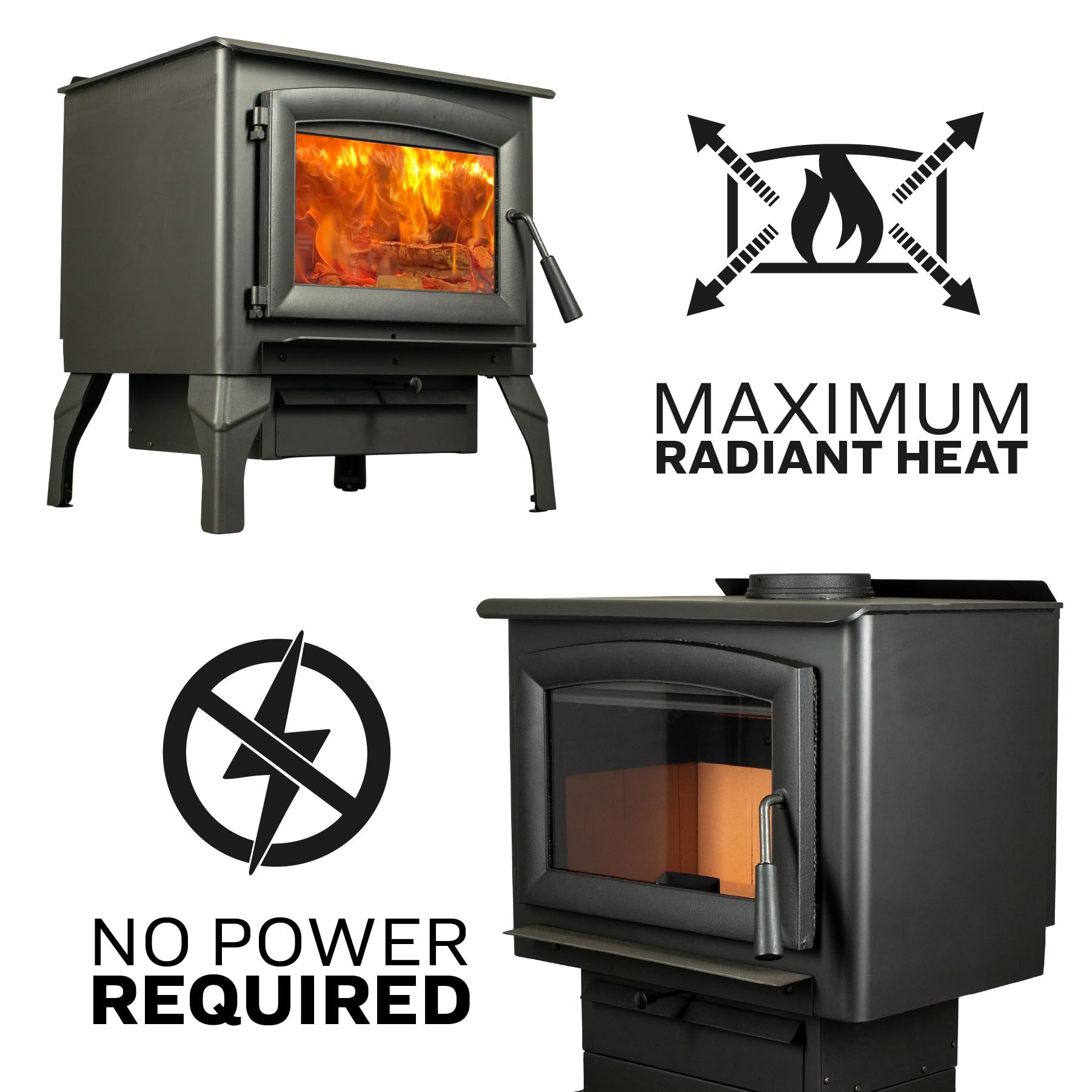 US Stove 1,200 Sq. Ft Wood Stove
