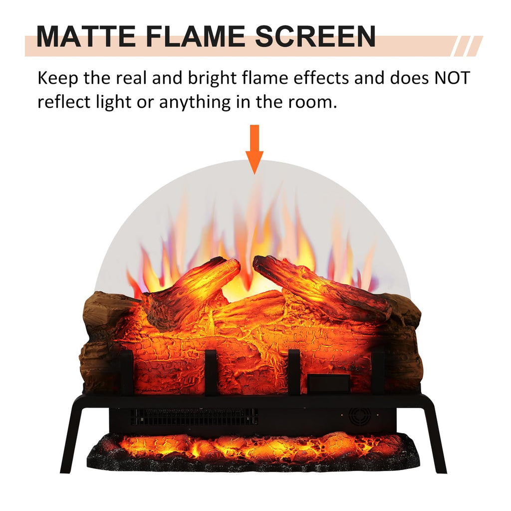 Freestanding Electric Fireplace Log Set – 750W/1500W