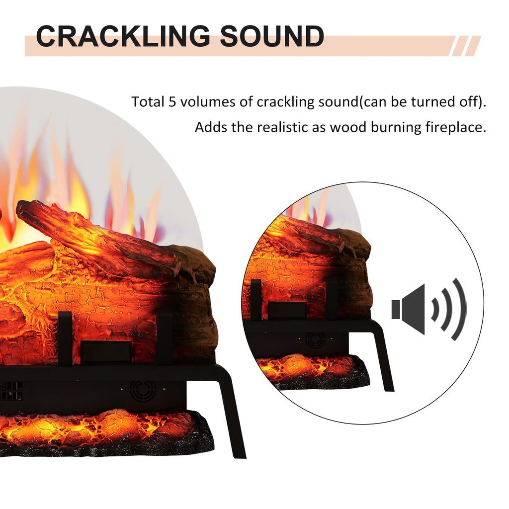 Freestanding Electric Fireplace Log Set – 750W/1500W