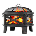 26" Wood Burning Fire Pit with Grill and Spark Screen