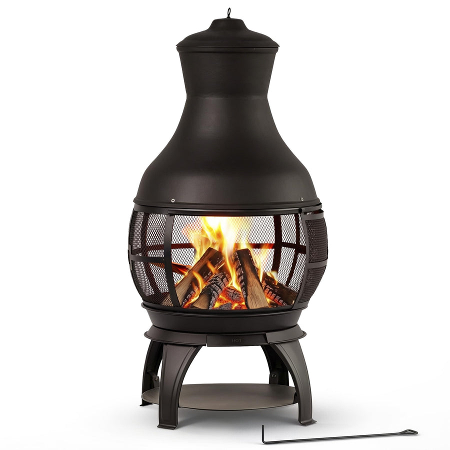Outdoor Wood Burning Chiminea Fireplace