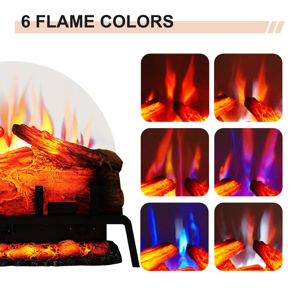 Freestanding Electric Fireplace Log Set – 750W/1500W