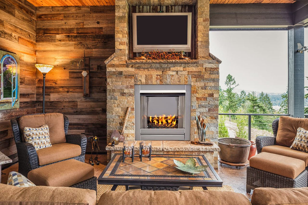 Outdoor Ventless Gas Fireplace Insert – 24,000 BTU