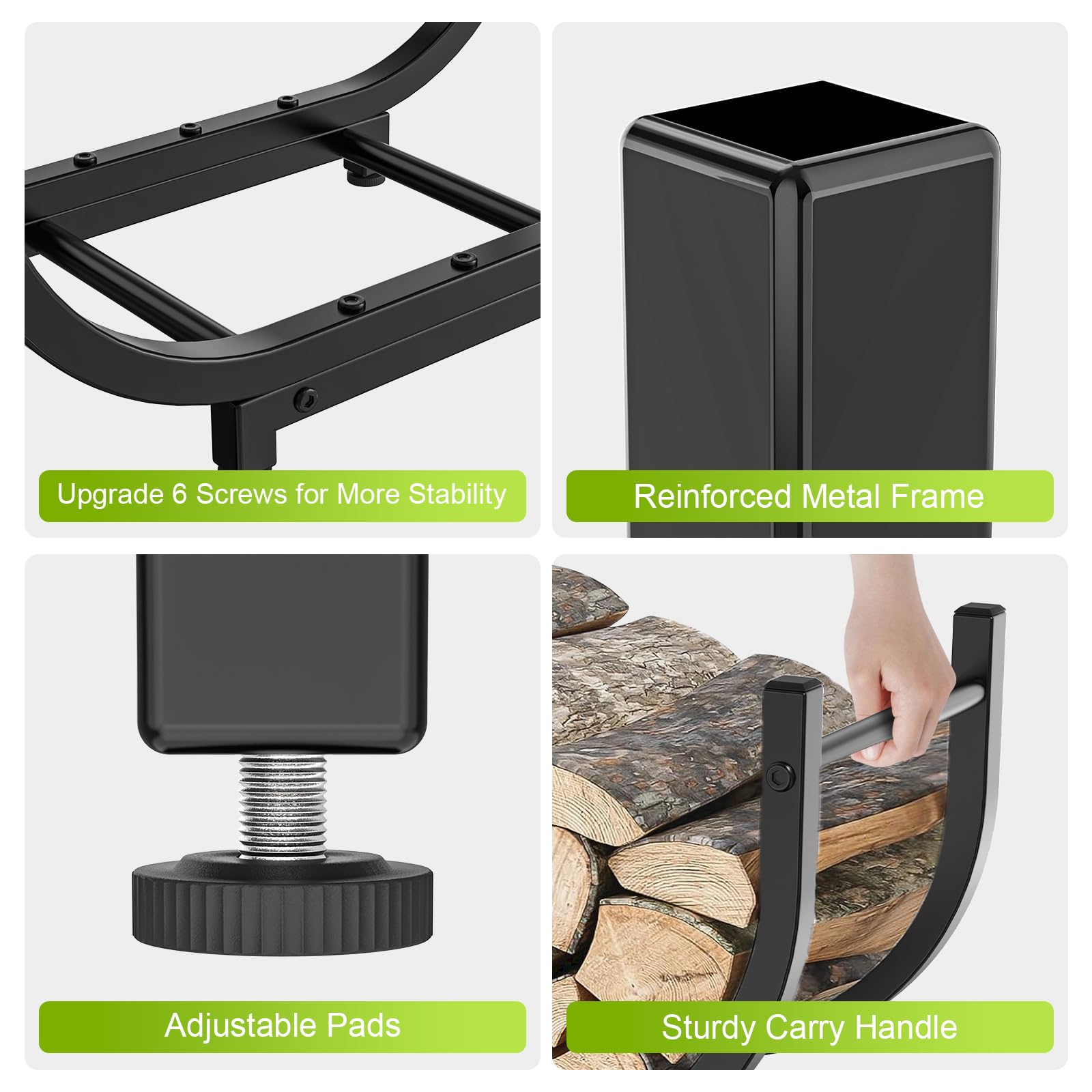Steel Firewood Rack – Indoor & Outdoor Use