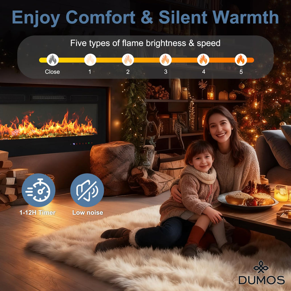 DUMOS Freestanding Electric Fireplace
