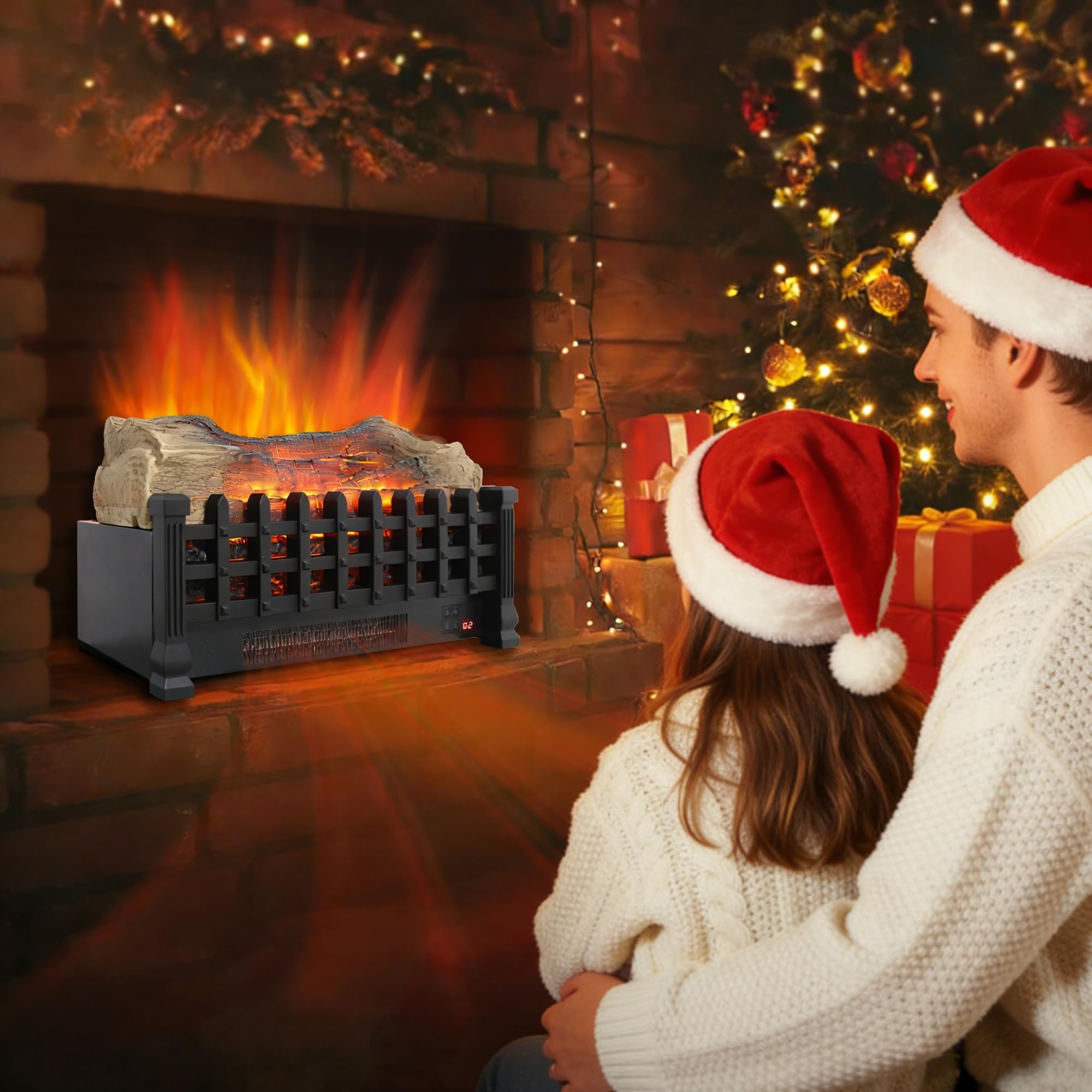 Fireplace Log Heater