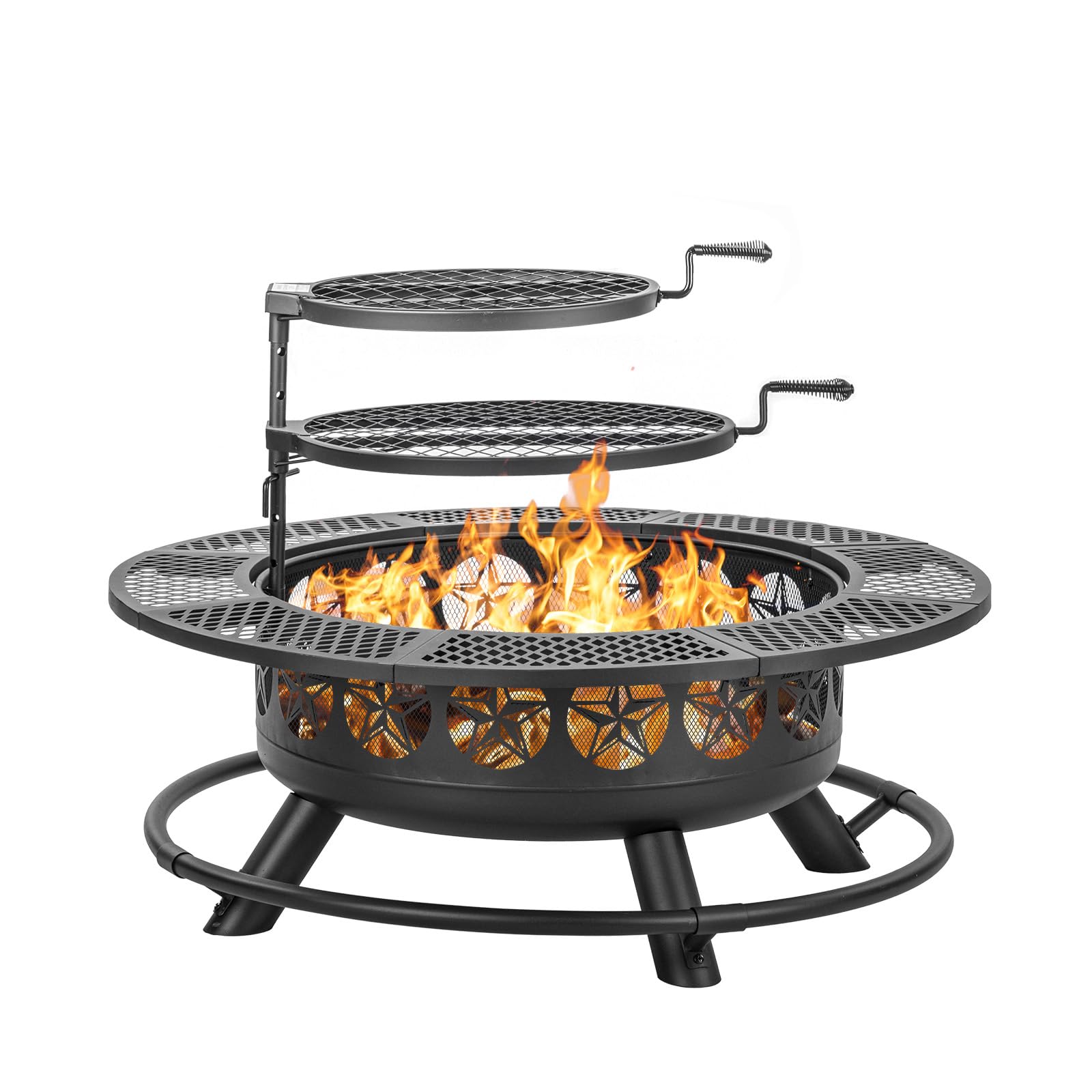 3-in-1 Wood Burning Fire Pit with Grill