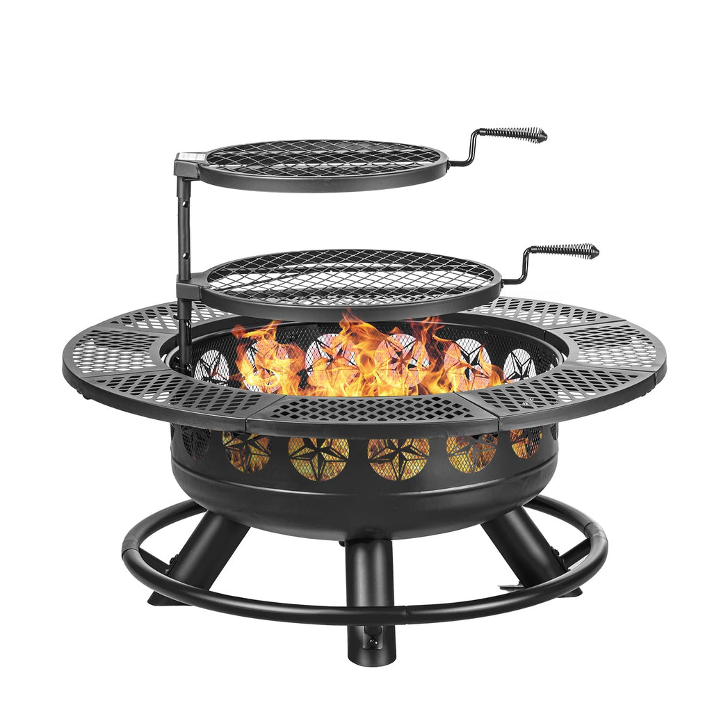 3-in-1 Wood Burning Fire Pit with Grill