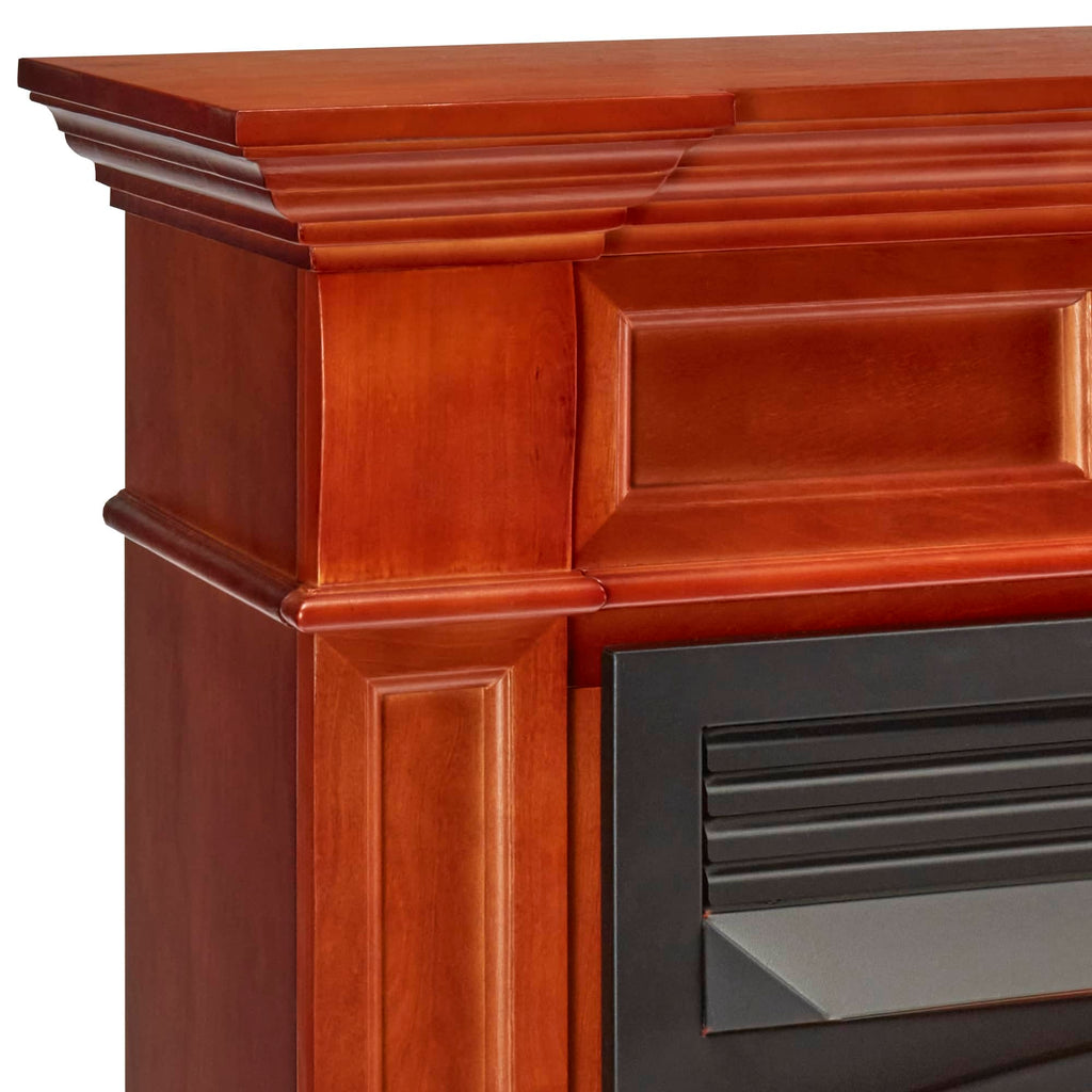 Dual Fuel Ventless Gas Fireplace with Mantel – 32,000 BTU
