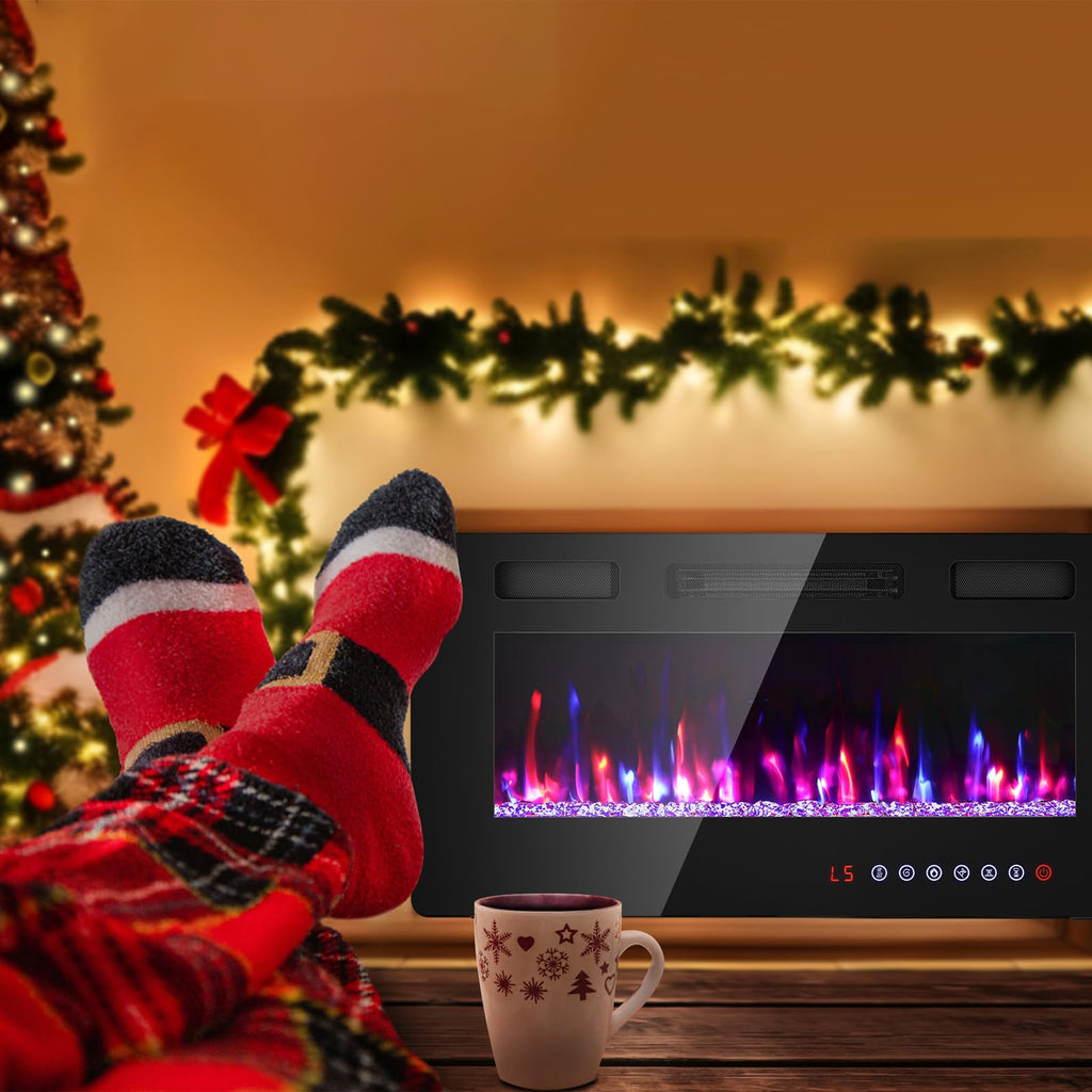 Ultra Thin Electric Wall Fireplace – 750W/1500W