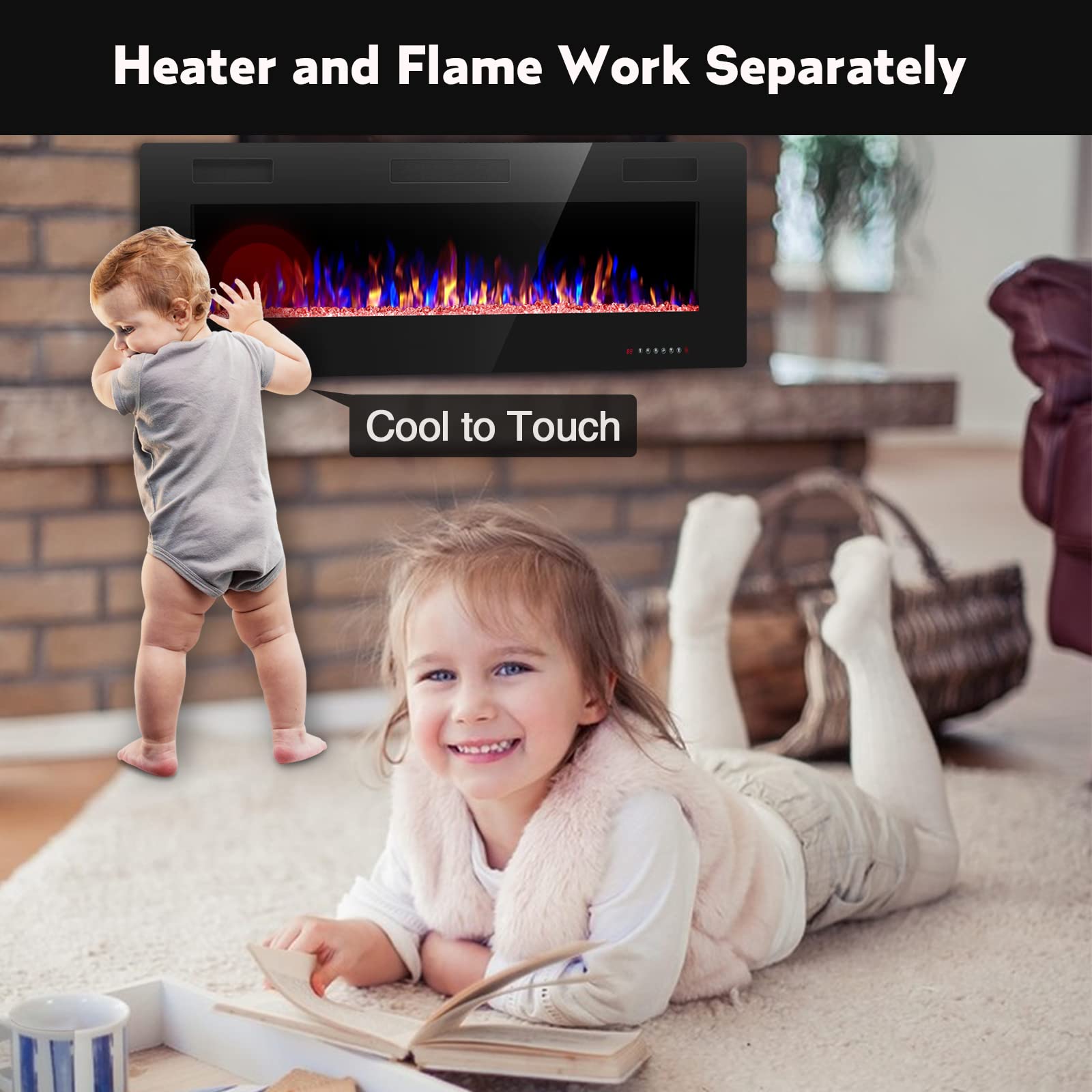 Ultra Thin Recessed Fireplace – 30"/60"