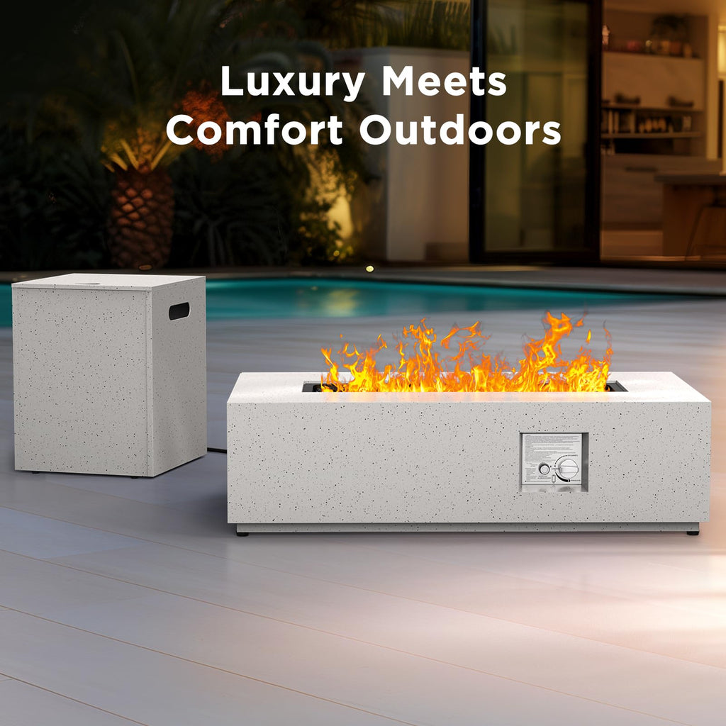 43" Rectangular Propane Fire Pit – 60,000 BTU