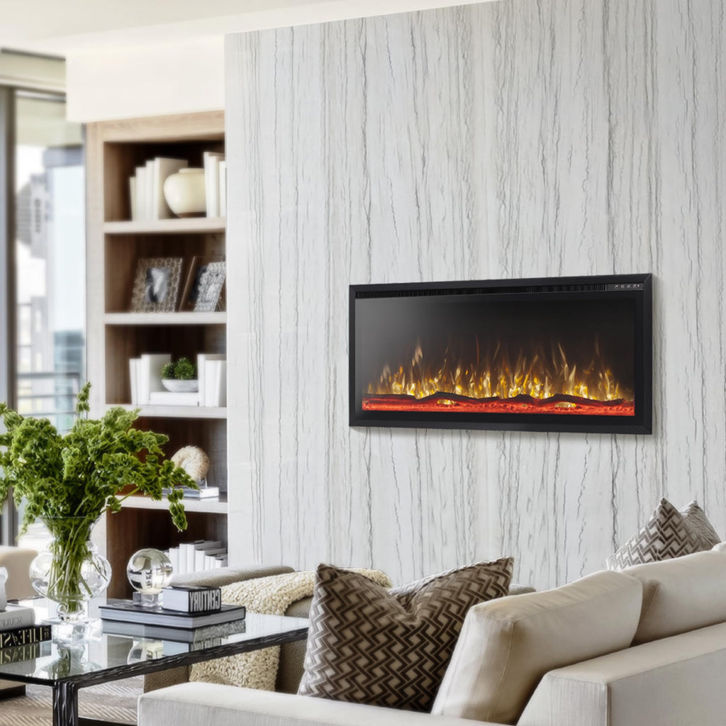 Electric Fireplace Heater with Remote Control