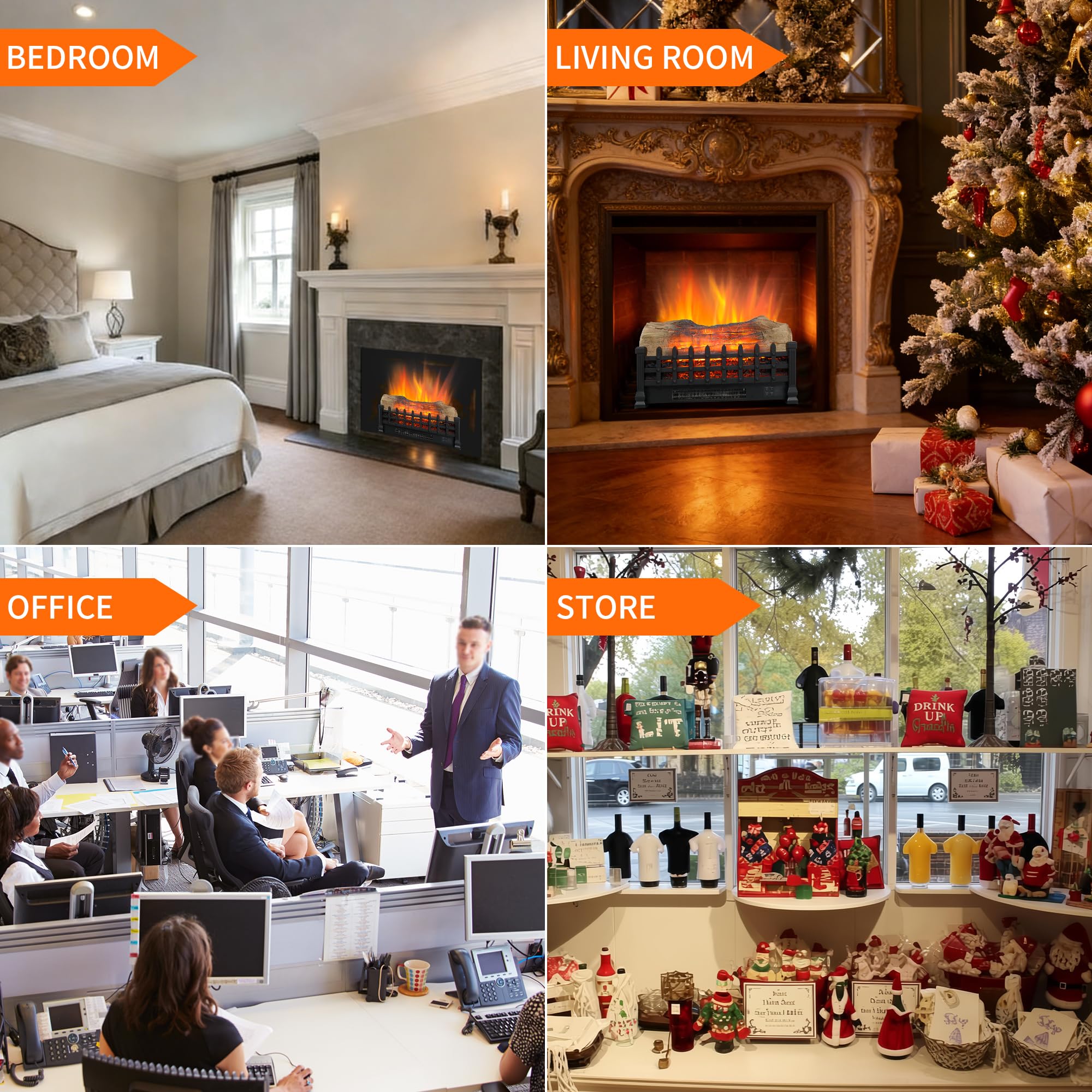 Fireplace Log Heater