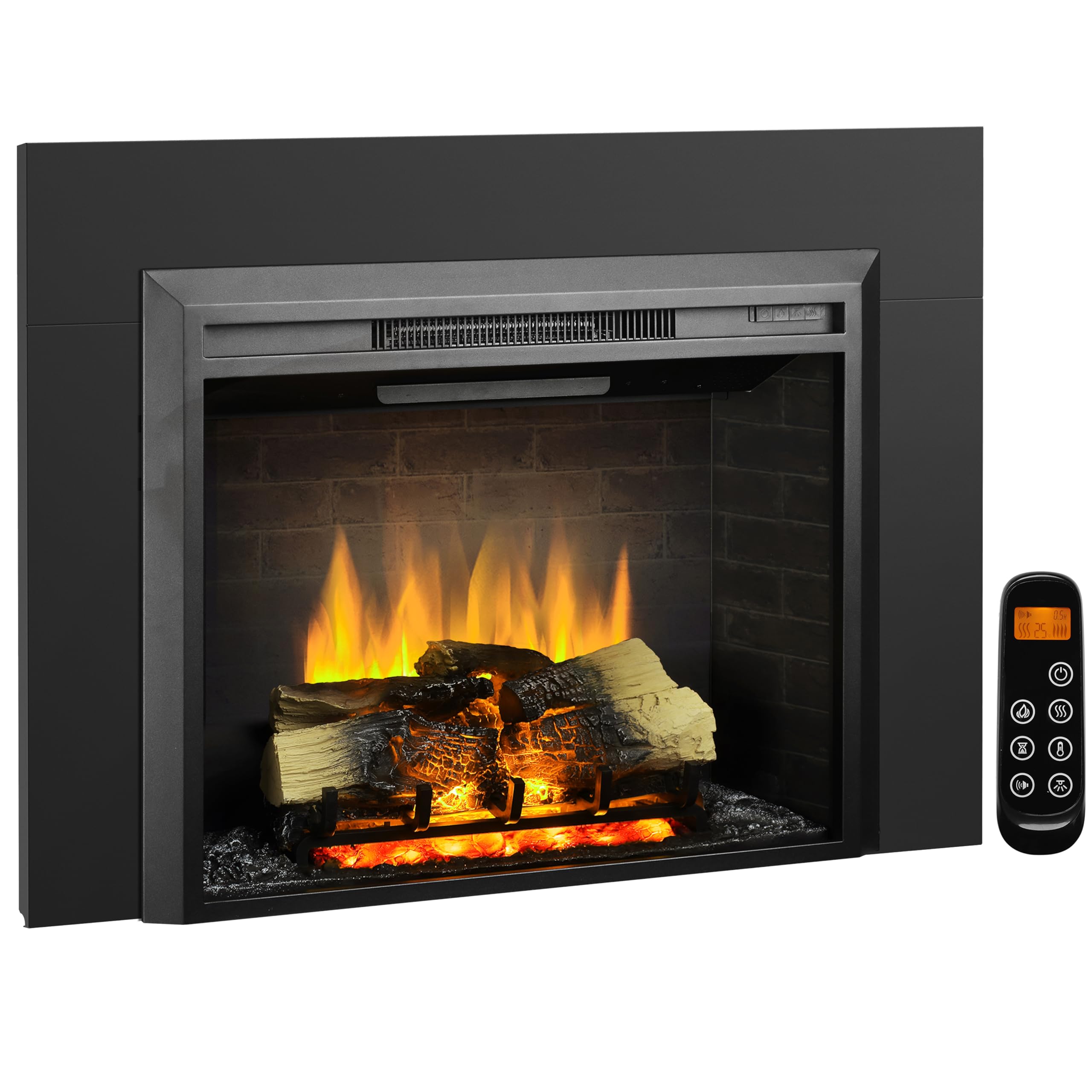Electric Fireplace Insert – 750W/1500W with Crackling Sound