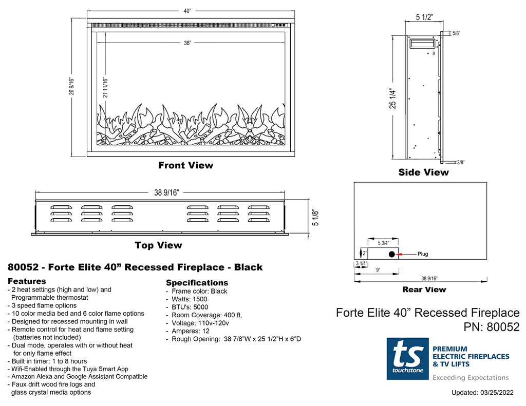 Sideline Elite Electric Fireplaces
